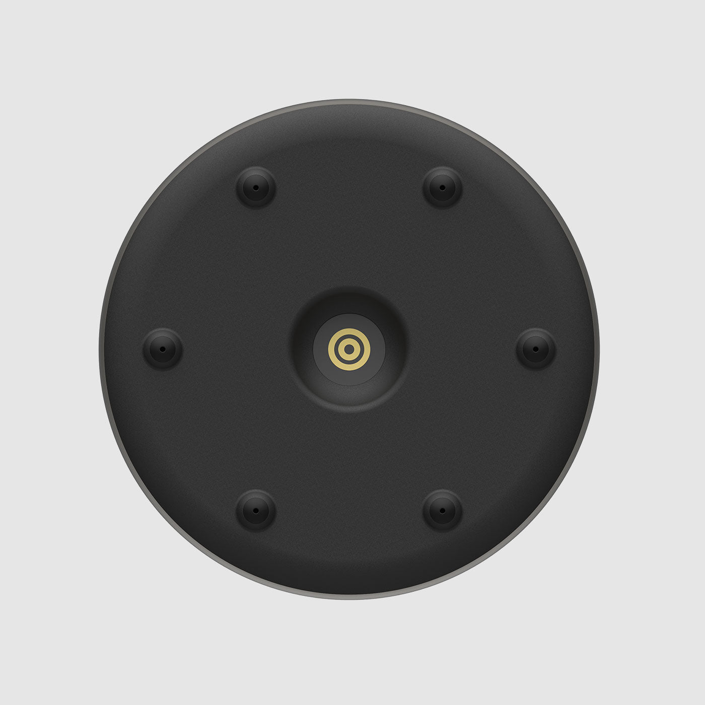 Face inférieure de la lampe Parrot Floor de GRAU en Black Brass avec contact de charge intégré