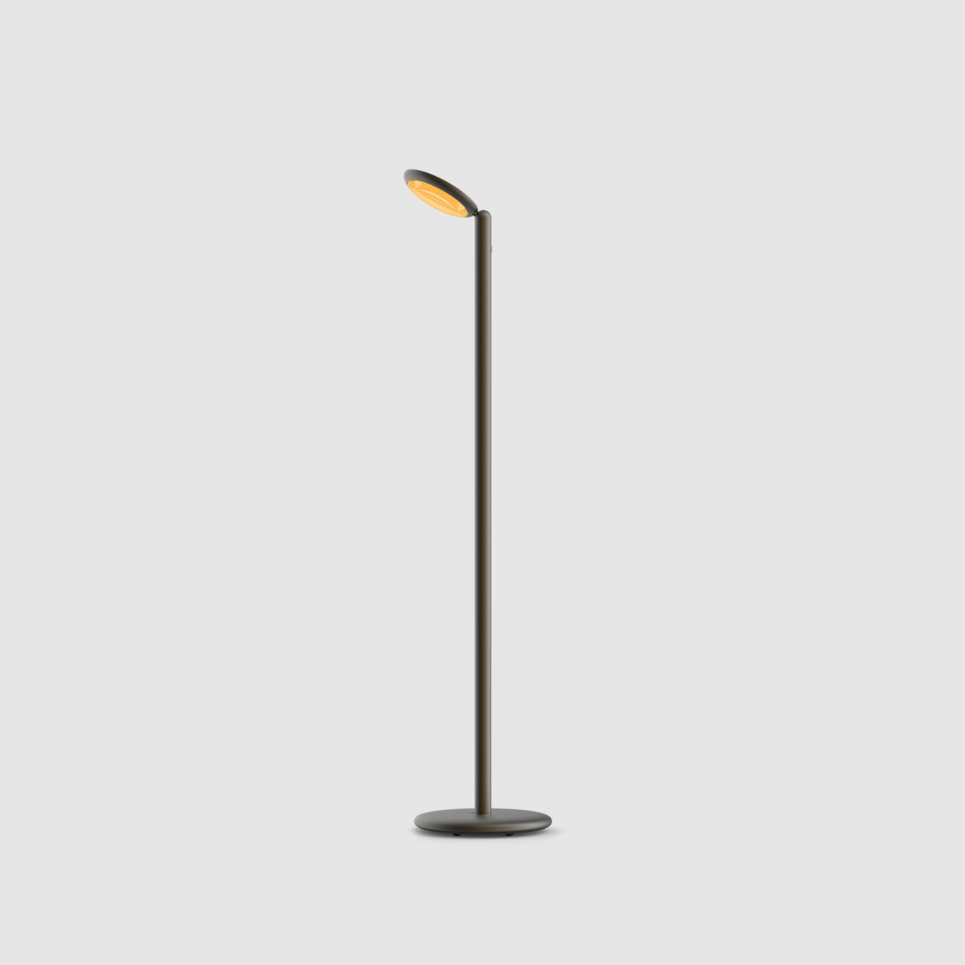 Grau Parrot floor portable lampadaire, LED, rechargeable, black brass vue laterale
