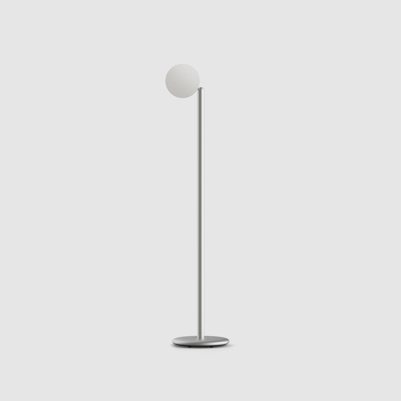 Grau Parrot floor portable lampadaire, LED, rechargeable, argent vue arriere