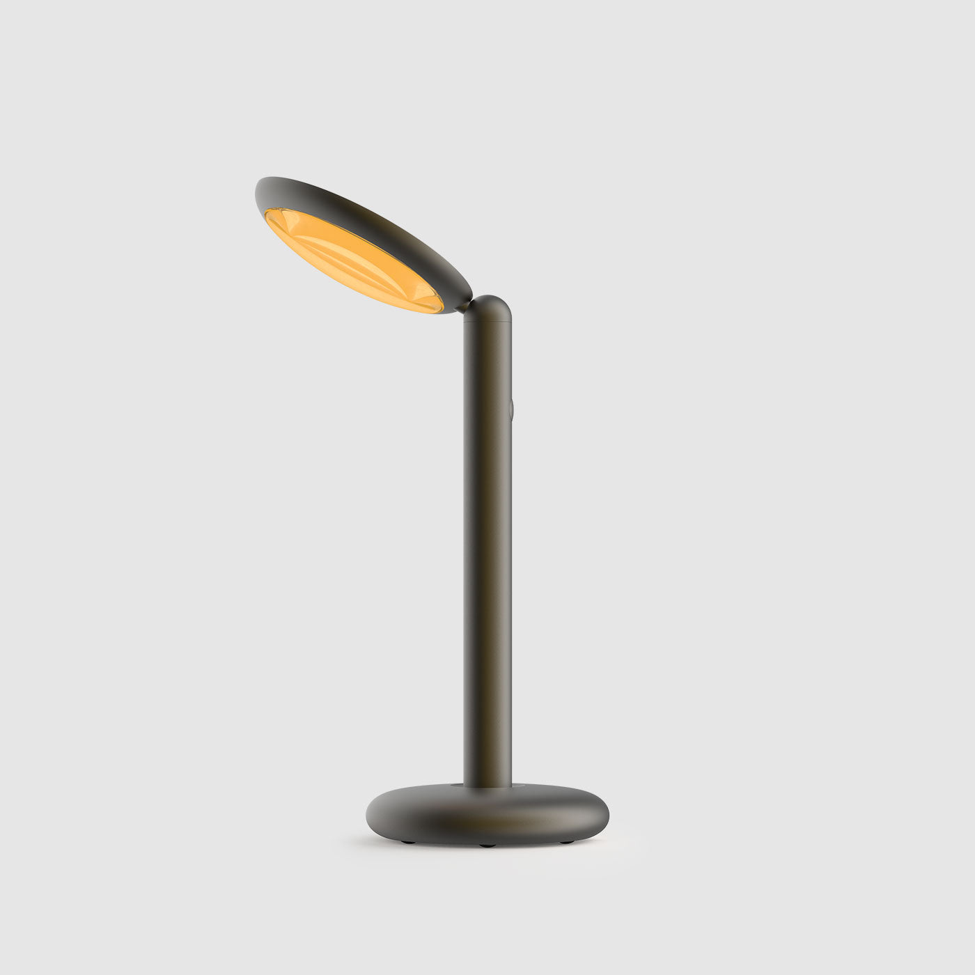 Grau Parrot table lampe portable, LED, rechargeable en black brass vue laterale