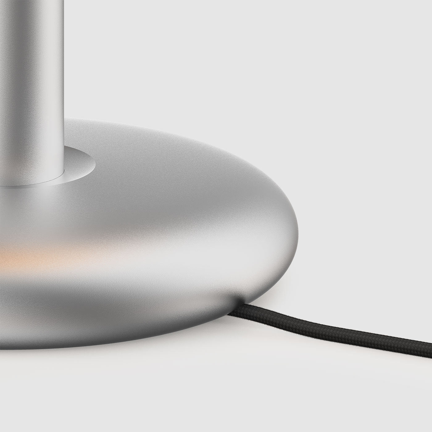 Grau Parrot table lampe portable, LED, rechargeable en argent base avec cable de recharge