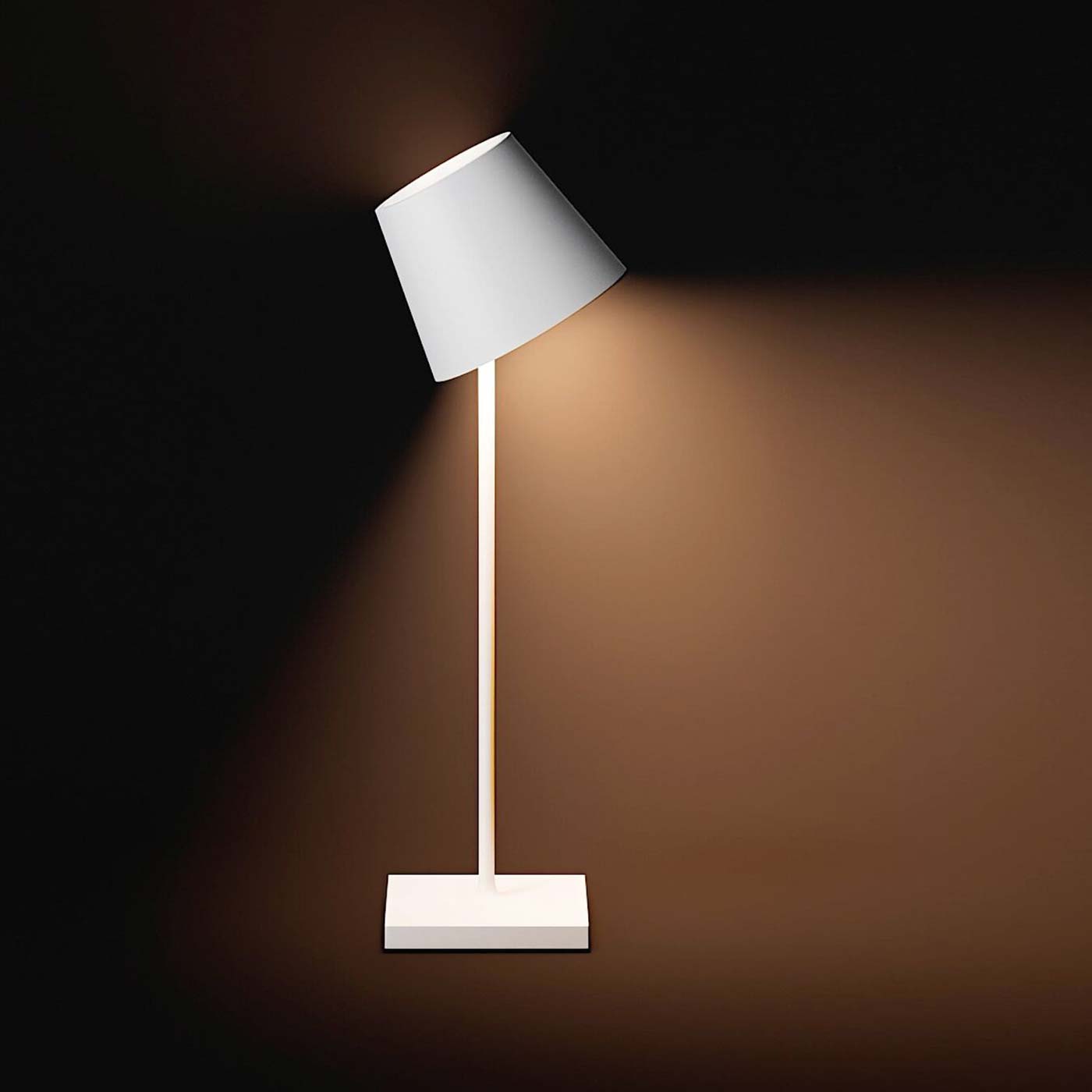 Sigor Nuindie tango, lampe sans fil, rechargeable en blanc pencher