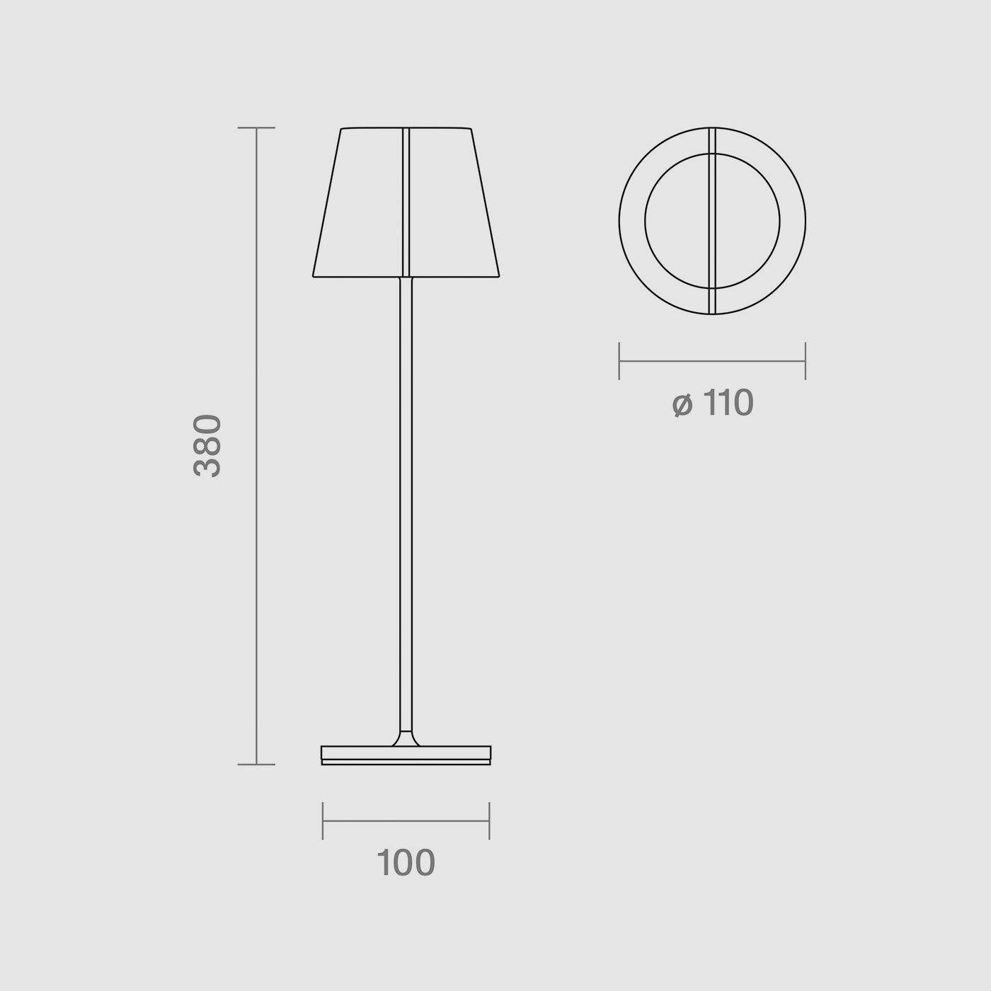 Sigor Nuindie tango, lampe sans fil, rechargeable dimensions