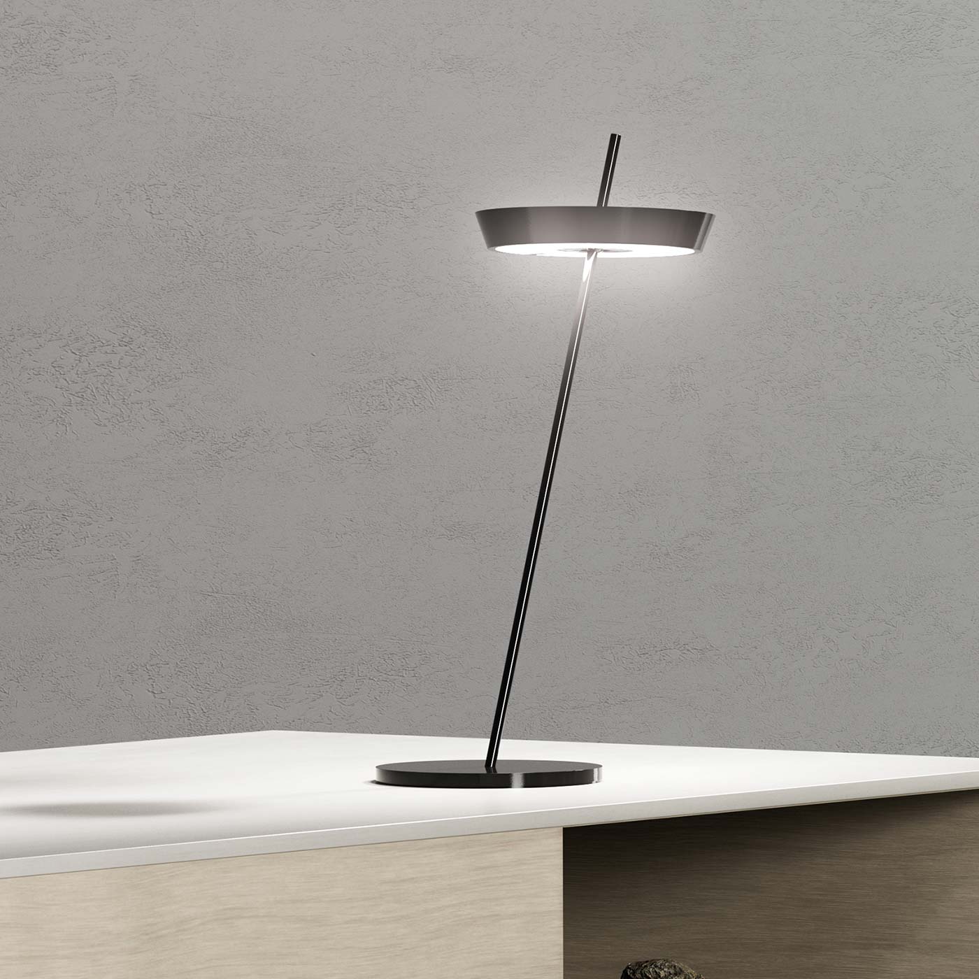 Sigor Mahina lampe de table, sans fil, rechargeable en noir sur la table