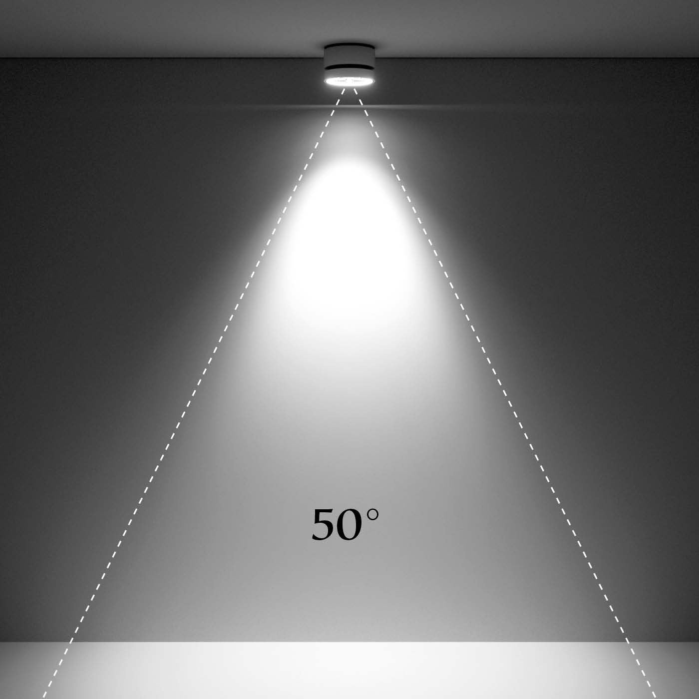 Angle de rayonnement de 50°