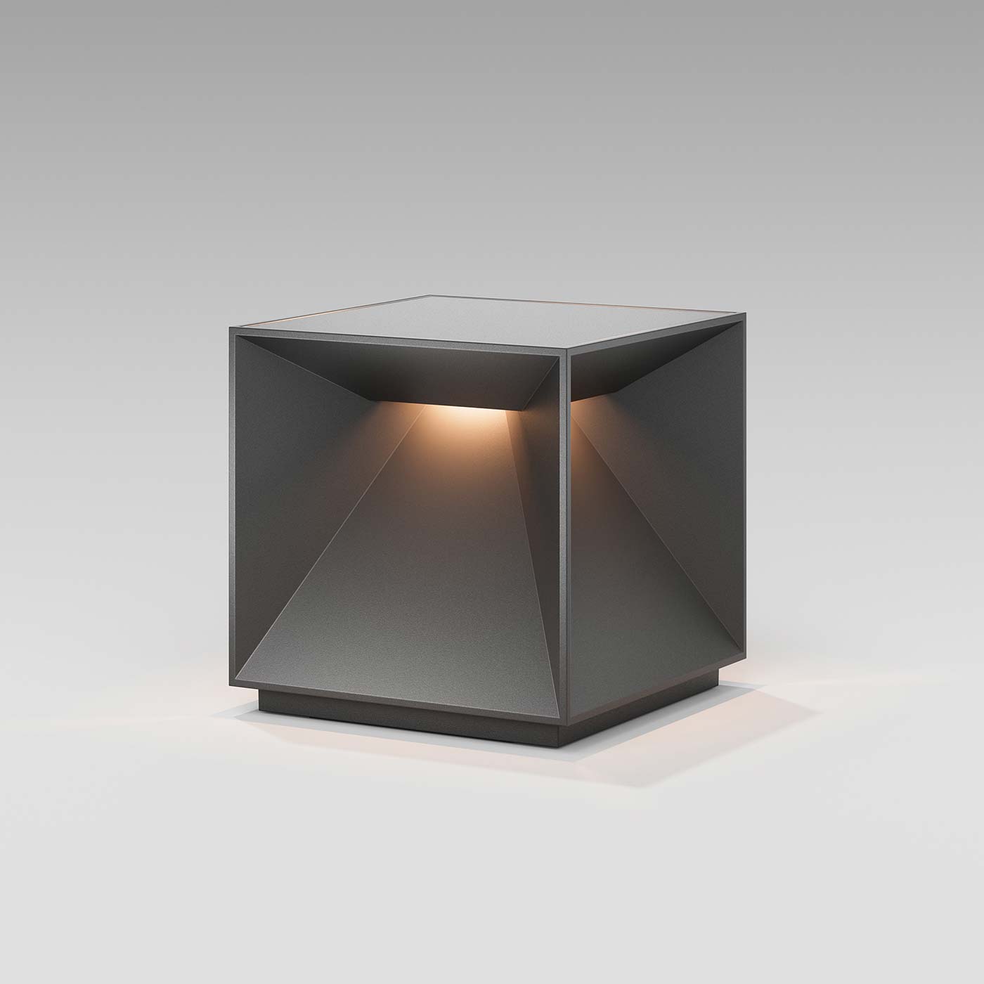 Sigor Nutalis lampe cubique sans fil, rechargeable graphite allumé