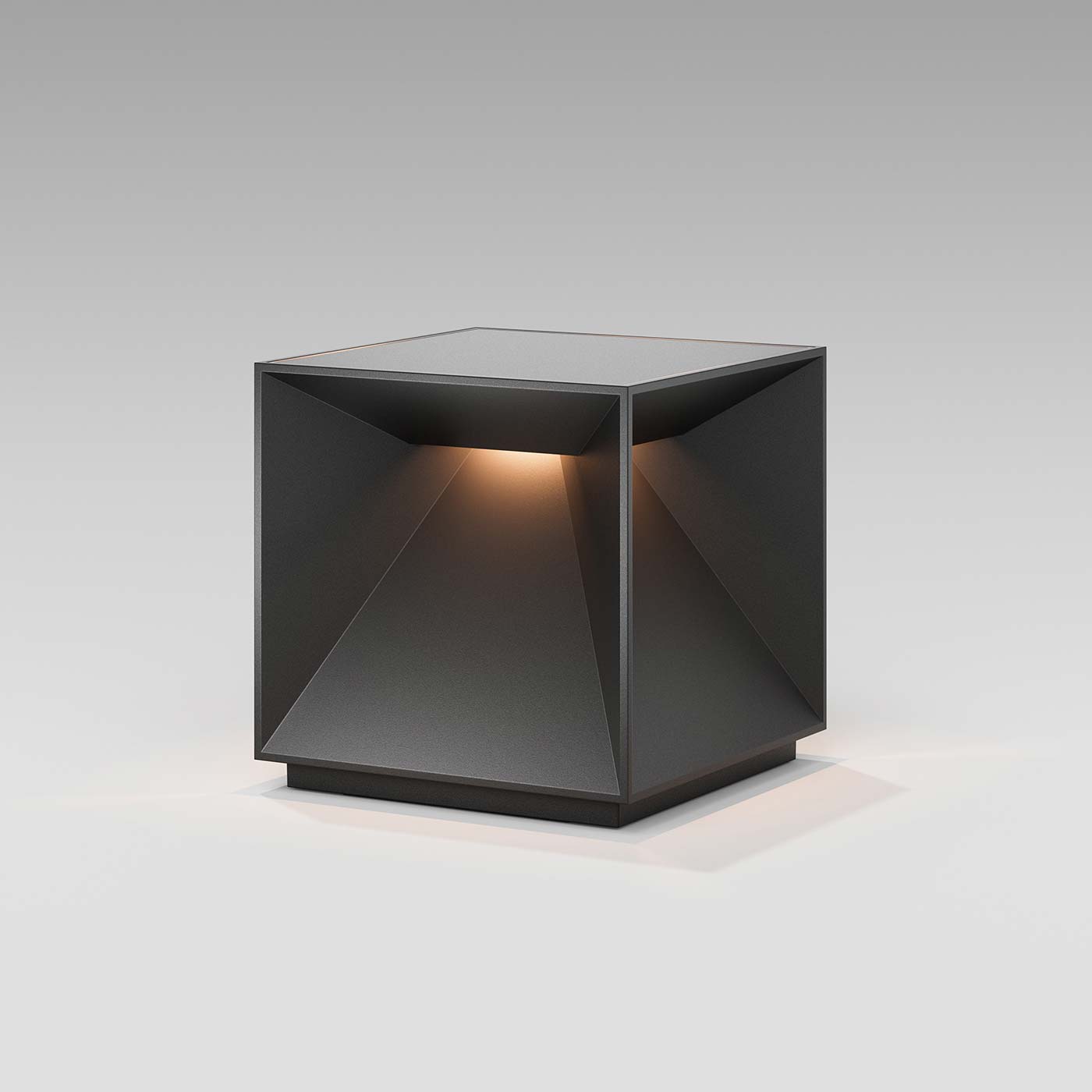 Sigor Nutalis lampe cubique sans fil, rechargeable noir allumé