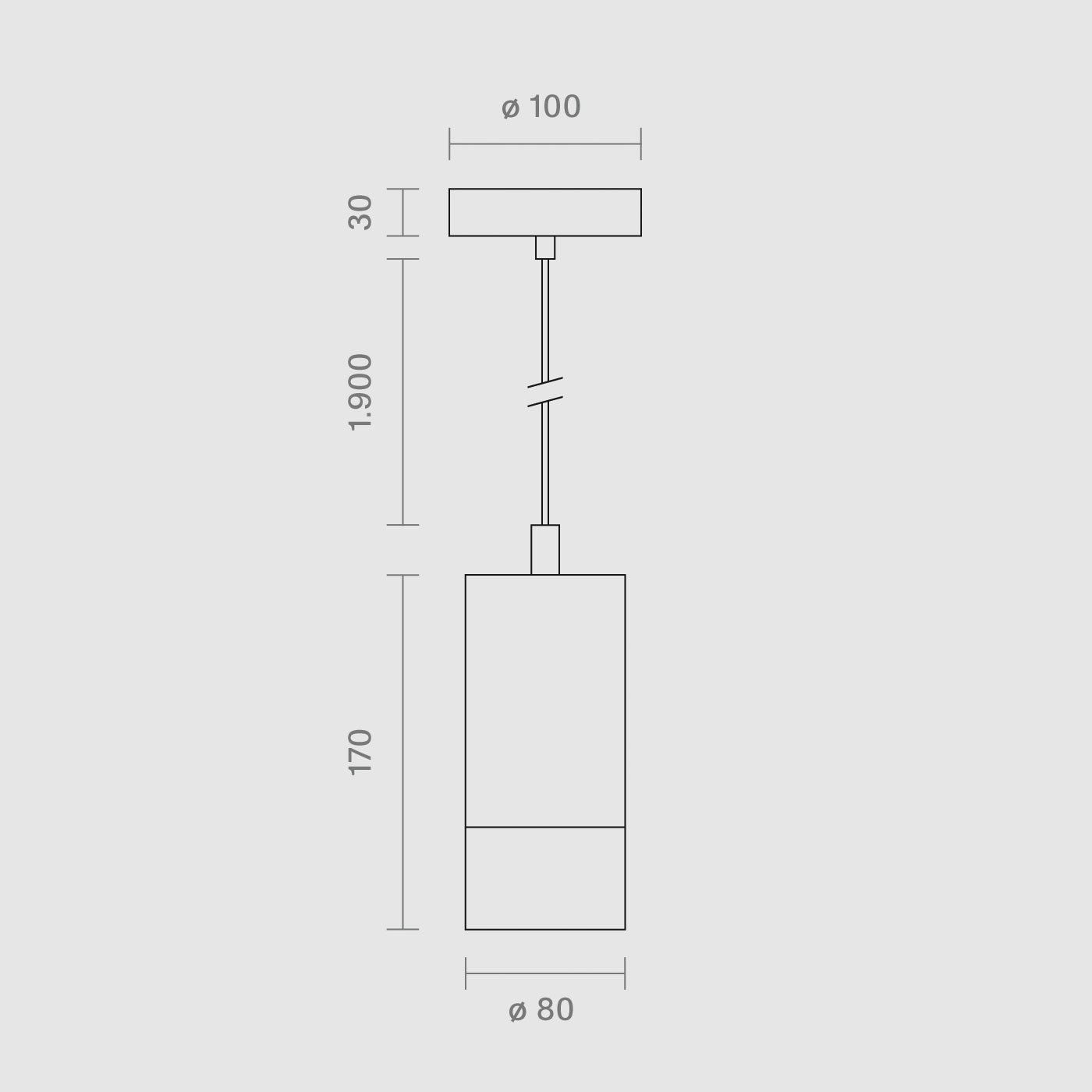 Sigor Upset suspension en béton dimensions