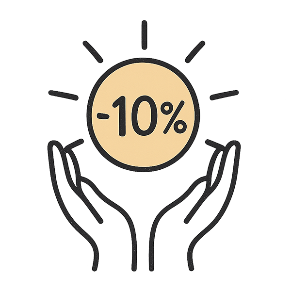 10% promotion pour le mois de juillet
